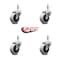 Service Caster 2 Inch Thermoplastic Rubber Wheel 3/8 Inch Threaded Stem Caster SCC, 4PK SCC-TS05S210-TPRS-381615-4 - alternate 1